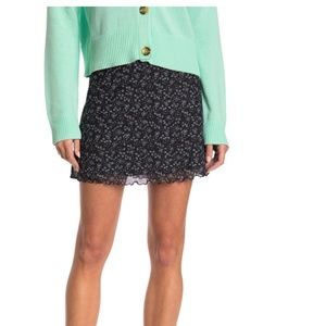 ABOUND Floral Printed Mini Skirt In Black Sakura Ditsy